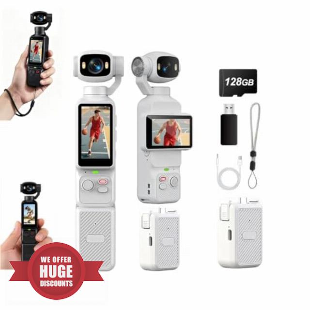 4K Handheld Pocket Action Camera with Charging Case