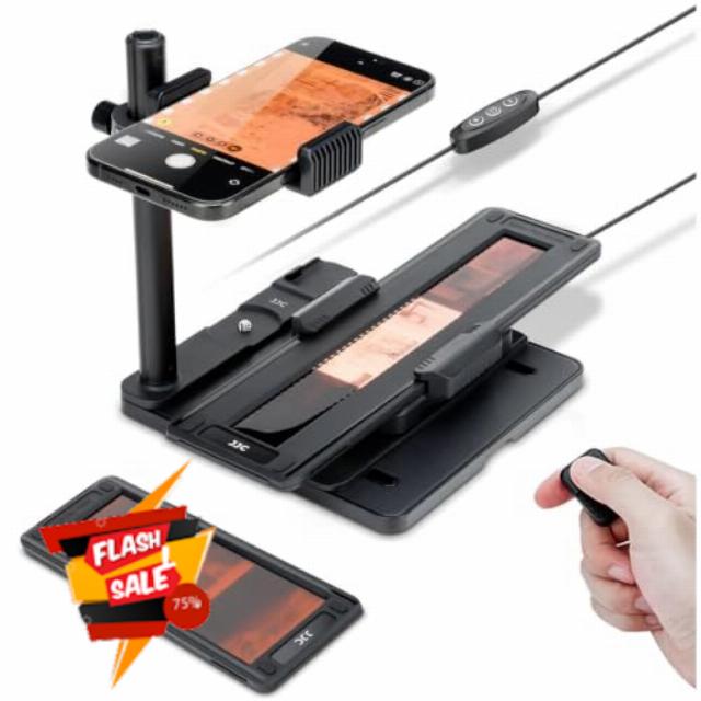 JJC Mobile Film Scanner Digitizer Set for 35mm 120 Negative Film to Digital                                                          Photo Digitizer Converter