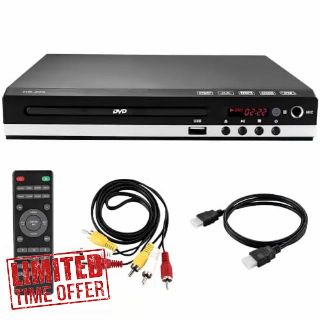 DVD Player Region Free with Remote Control USB Multi Region & HDMI/AV Cable