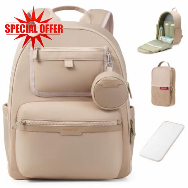 momcozy Diaper Bag Backpack for Travel & Work -Waterproof and Multi-Pocket                                                          Baby Bag with changing pad