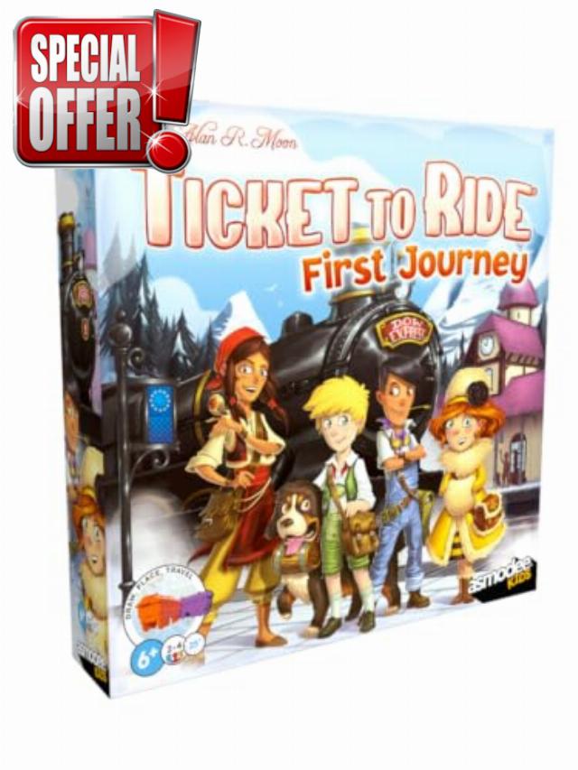 Asmodee | Ticket to Ride First Journey Europe | Ages 6+ | Kids Board Game                                                          Take your kids on their first journey around Europe. This is the perfect entry level board game for lovers of Ticket to Ride.