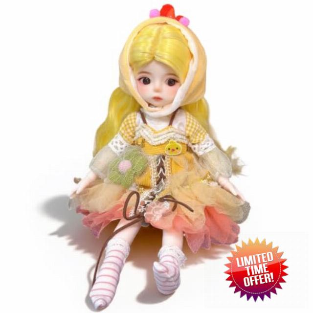 1/6 BJD 30cm PVC Hand-Painted 18 Joints Poseable Smart Doll