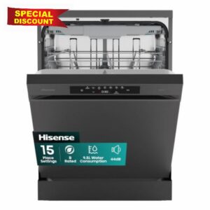 Hisense Hi4 HS643B90B Full Size Dishwasher - Black - B Rated           [Energy Class B]