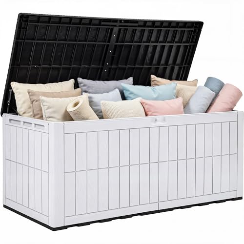 Waterproof Resin Deck Box with Lock & Hydraulic Piston