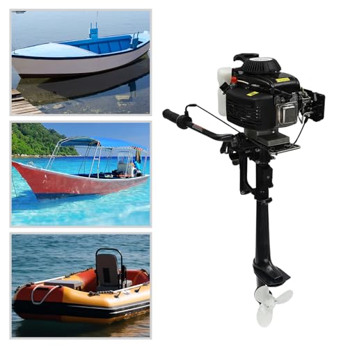 Recoil Start Tiller Control Vertical Mount Marine Engine with 1.2L Fuel Tank