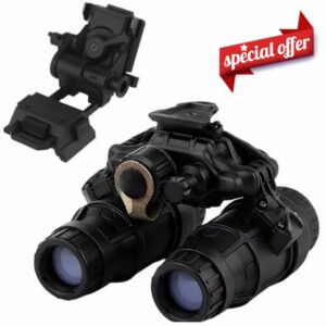 Tactical Binocular Night Vision Dummy Model With NVG Helmet Stand Mount – No Function Goggles Kit For Cosplay Prop Display(BK)