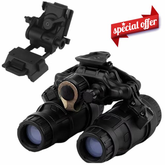 Tactical Binocular Night Vision Dummy Model With NVG Helmet Stand Mount – No Function Goggles Kit For Cosplay Prop Display(BK)