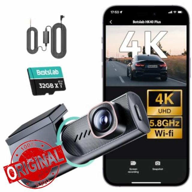 BOTSLAB 4K Dash Cam Front WDR Night Vision