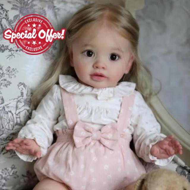 Lonian 26 Inch Big Reborn Doll Lifelike Dolls Set (Blue eyes)                                                          Big Size