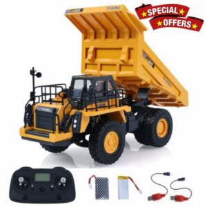 TOUCAN RC HOBBY 1/50 Electric RC Dump Truck Remote Control Construction Vehicle Tipper Model Light Sound Effect RTR Gift for Adul