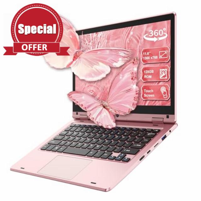 LEEDOW 11.6 inch Touchscreen Laptop | Laptop 6GB RAM 128GB SSD Celeron N4020