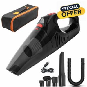 Oryzon Handheld Vacuum，Ultra-Powerful Cordless，Portable Vacuum for Wet & Dry，Lightweight and Quie (Black)