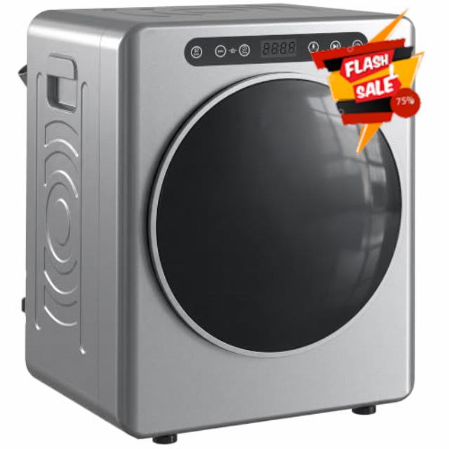 HOMCOM Vented Tumble Dryer 5kg Wet Laundry/3kg Dry Capacity 1000W Silver           [Energy Class G]                                                  Compact Freestanding Tumble Dryer