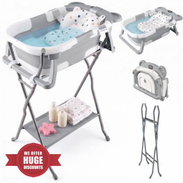 Foldable Baby Bath Tub with Stand