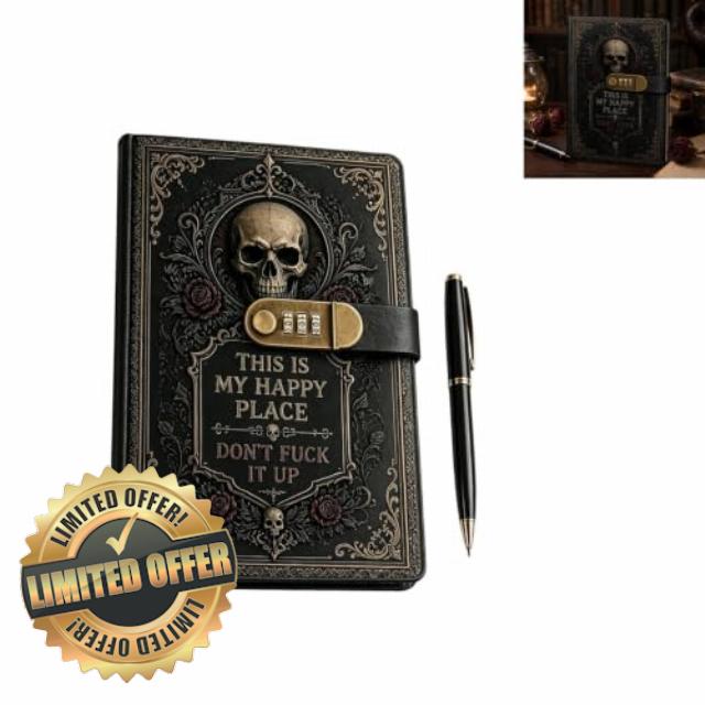 Gothic Skull Lock Diary