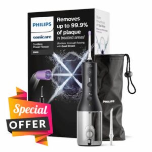 Philips Sonicare Cordless Power Flosser 3000 Oral Irrigator - Water Flosser for Teeth