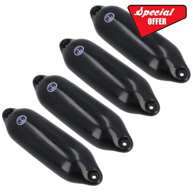 AB Tools Boat Fender Black Anchor Marine Cylinder Yacht Bumper Mooring Buoy