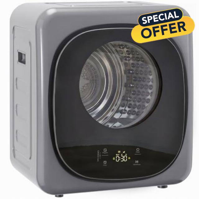 HOMCOM Vented Tumble Dryer 4kg Wet Laundry/2.5kg Dry Capacity 800W           [Energy Class G]                                                  57cm Height 800W Compact Freestanding Clothes Drying Machine with 5 Drying Modes