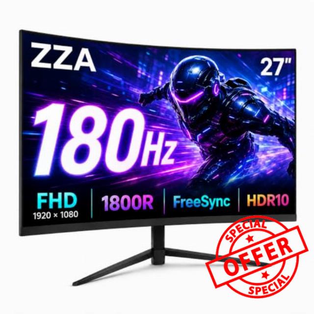 ZZA 27 Inch Curved Gaming Monitor