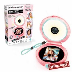 Photo Creator Beauty Cam | Makeup Compact Kids Digital Camera with Filters                                                          Compact Mirror Design | Touchscreen Display | 3 Light Modes | Built-In Memory | Micro SD Compatible