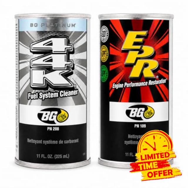 BG Platinum 44K Fuel System Cleaner and BG 109 EPR Engine Performance Restorer - 11 Fl Oz