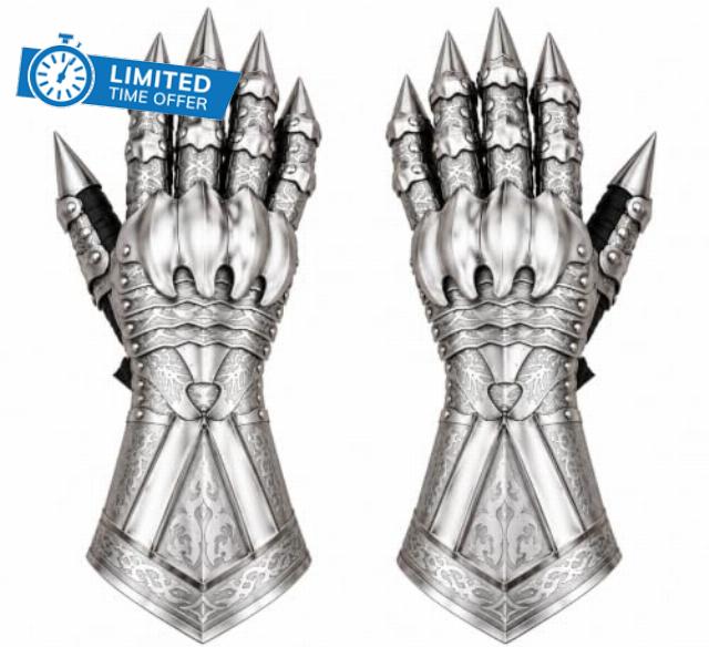 Medieval Steel Gauntlets with Clawed Fingers