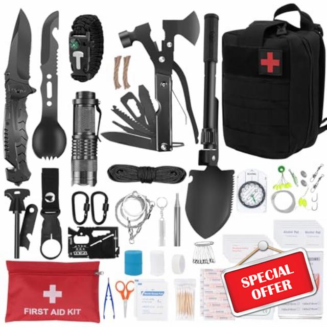 Outdoor Emergency Survival Kit with First Aid Kit