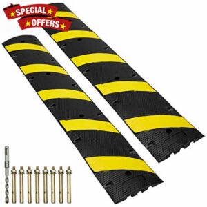 VEVOR 2PCs 6 ft/72'' Rubber Speed Hump