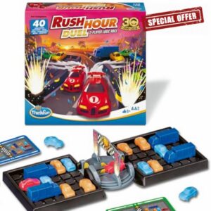 Rush Hour 2-Player Traffic Jam Logic Game | 30th Anniversary Edition | Head-to-Head Race | Ages 8+