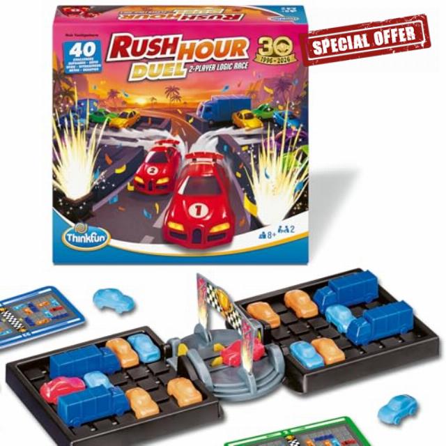 Rush Hour 2-Player Traffic Jam Logic Game | 30th Anniversary Edition | Head-to-Head Race | Ages 8+