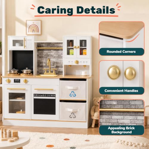 Large Toddler Cooking Role Play Toys for 3+ Years Old