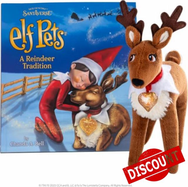 The Elf on the Shelf Elf Pets Reindeer Book & Plush                                                          Includes reindeer plush
