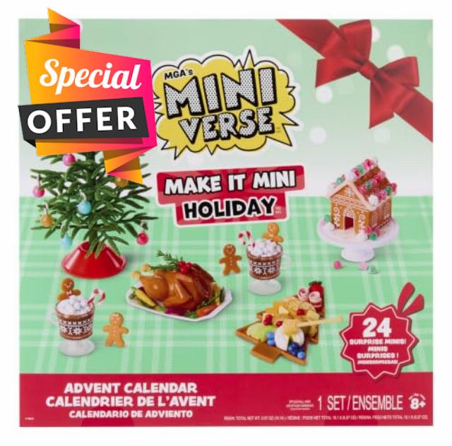 MGA's Miniverse Make It Mini Holiday Advent Calendar Craft Kit                                                          24-Day Countdown
