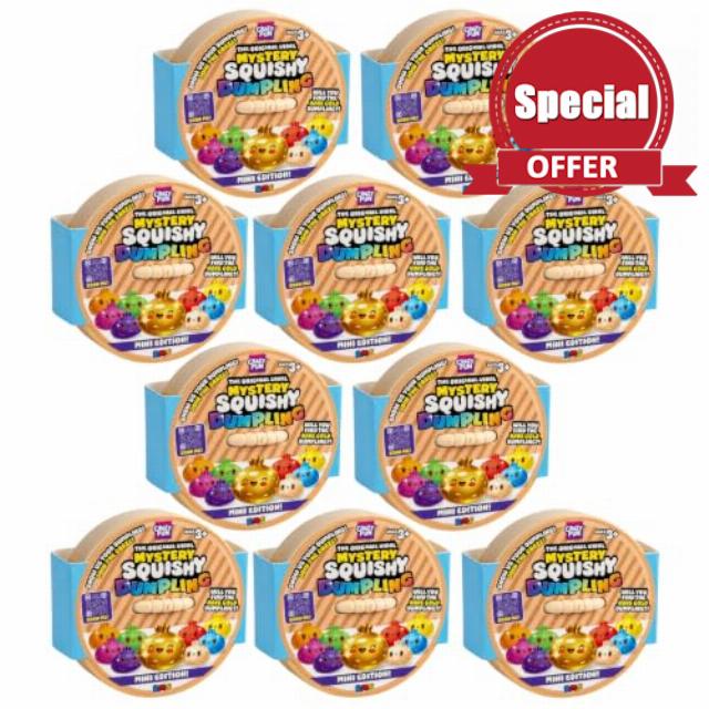abeec Crazy Fun RMS Mini Mystery Dumpling Squishy 10 Pack