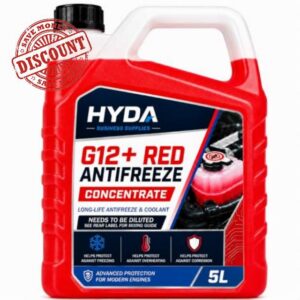 HYDA G12+ Coolant Antifreeze Concentrate 5L for Car Engine Radiator Systems                                                          G12 Plus concentrated radiator fluid 5 litres