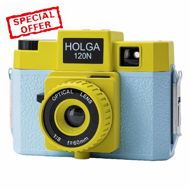 Holga 120N Blue/Yellow Lomo Medium Format Film Camera Plastic Lens