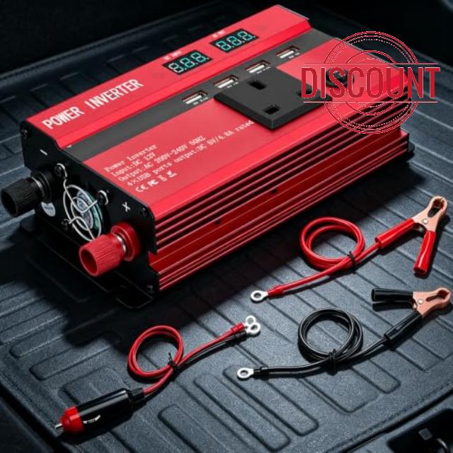 2000W Power Inverter 12V to 240V with LCD Display