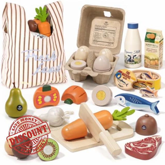 Lehoo Castle Wooden Play Food