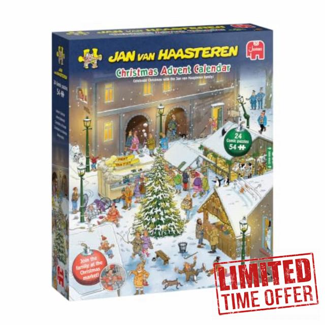 Jan Van Haasteren Christmas Puzzle Advent Calendar 2026 – Jigsaw Countdown                                                          Set of 24 x 54-Piece Jigsaws - Puzzles Advent Calendar - Gifts for Adults - Funny & Unique Jigsaws - Fun Christmas Activity