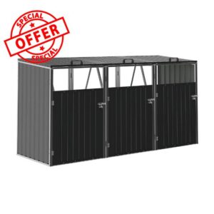 The Fellie 3 Wheelie Bin Storage 3x240L Bin Store for Wheelie Bins