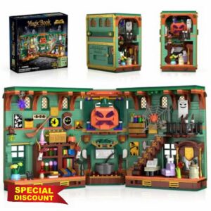 Magic Potion Book Nook Building Sets for Kids Adults Boys Girls 8+                                                          1253Pcs Miniature Book Construction Toys Bookend House Model Bookshelf Home Offce Decor Gift for Halloween Christmas Birthday