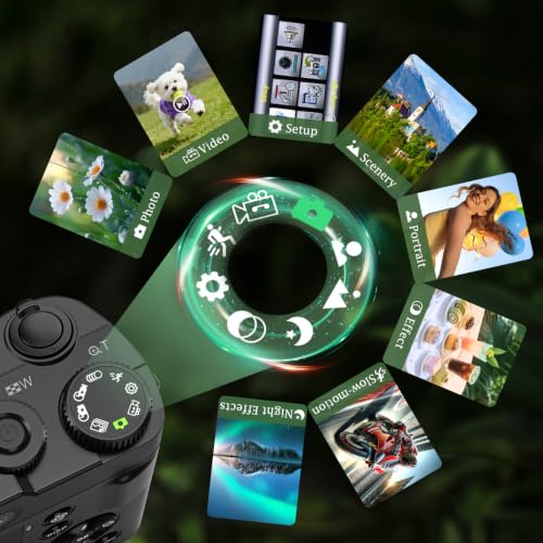 3'' LCD Screen Compact Camera with Flash 16X Digital Zoom Portable Camera for Beginners Teens