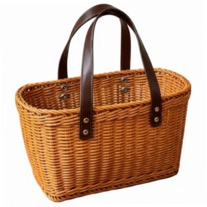 Handwoven Wicker Tote with Handle