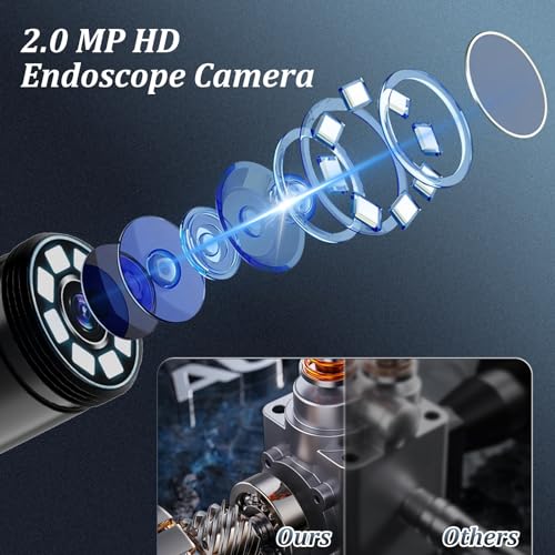 1920 HD Borescope with 8 Adjustable LED Lights