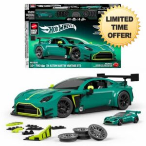 Mattel Brick Shop Hot Wheels ’24 Aston Martin Vantage GT3 Building Set                                                          793 Pieces