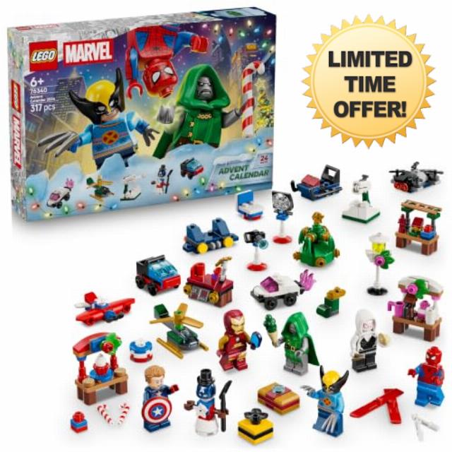 LEGO | Marvel Advent Calendar 2026 - Christmas Countdown Toy for 6+ Year Old Boys - 24 Superhero Surprises incl. 6 Minifigures