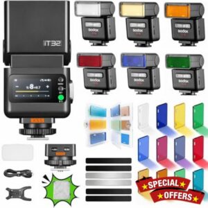 Godox iT32 TTL Camera Flash with X5S Wireless Trigger & MA02 Magnetic Accessory Kit for Sony