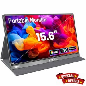 KPKUE 15.6" Portable Monitor Eye Care FHD Portable Laptop Monitor with Smart Cover