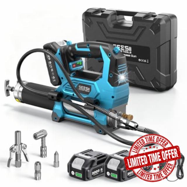 Seesii 12000PSI Electric Grease Gun Cordless