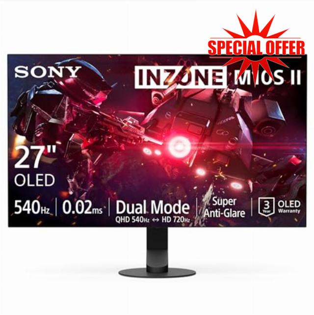 Sony INZONE M10S II 27" OLED QHD Gaming Monitor: 1440p